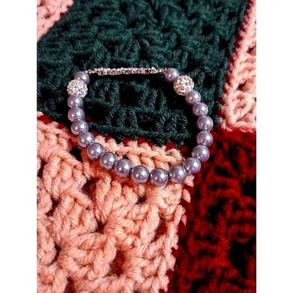 RHINESTONE (HOPE) BEAD BRACELET - Picture 2 of 4